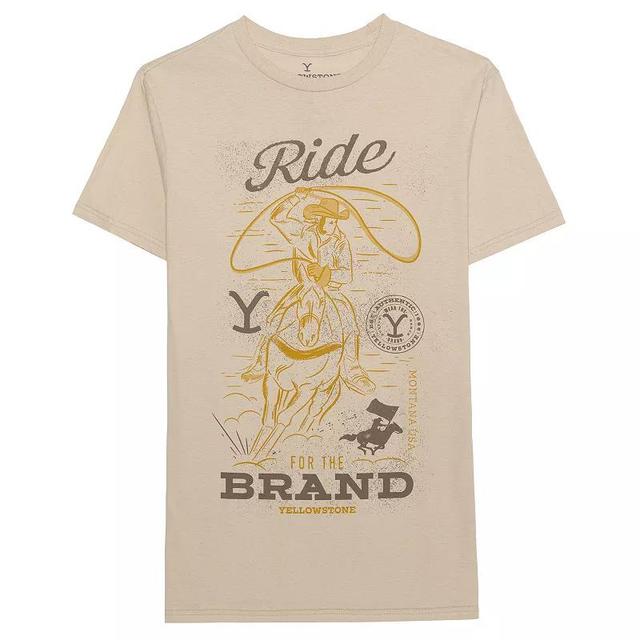 Mens Yellowstone Ride For The Brand Graphic Tee Pink Product Image