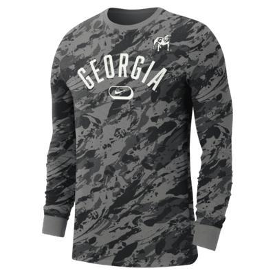 Georgia Men's Nike College Crew-Neck Long-Sleeve T-Shirt Product Image