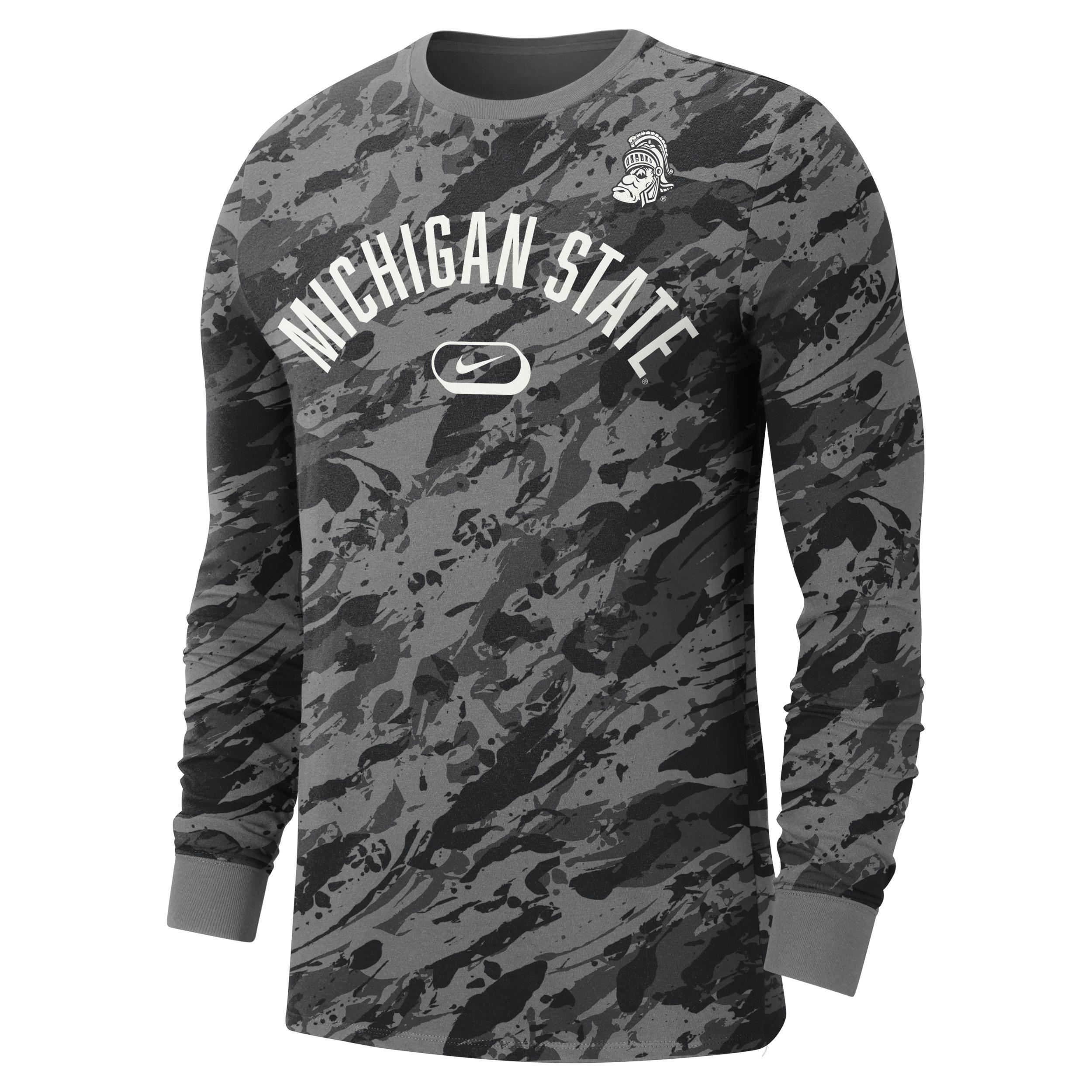 Michigan State Nike Men's College Crew-Neck Long-Sleeve T-Shirt Product Image