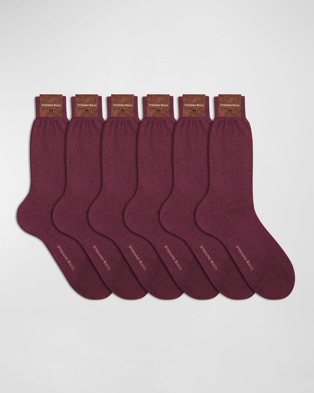 Mens 6-Pack Solid Cotton Socks Product Image