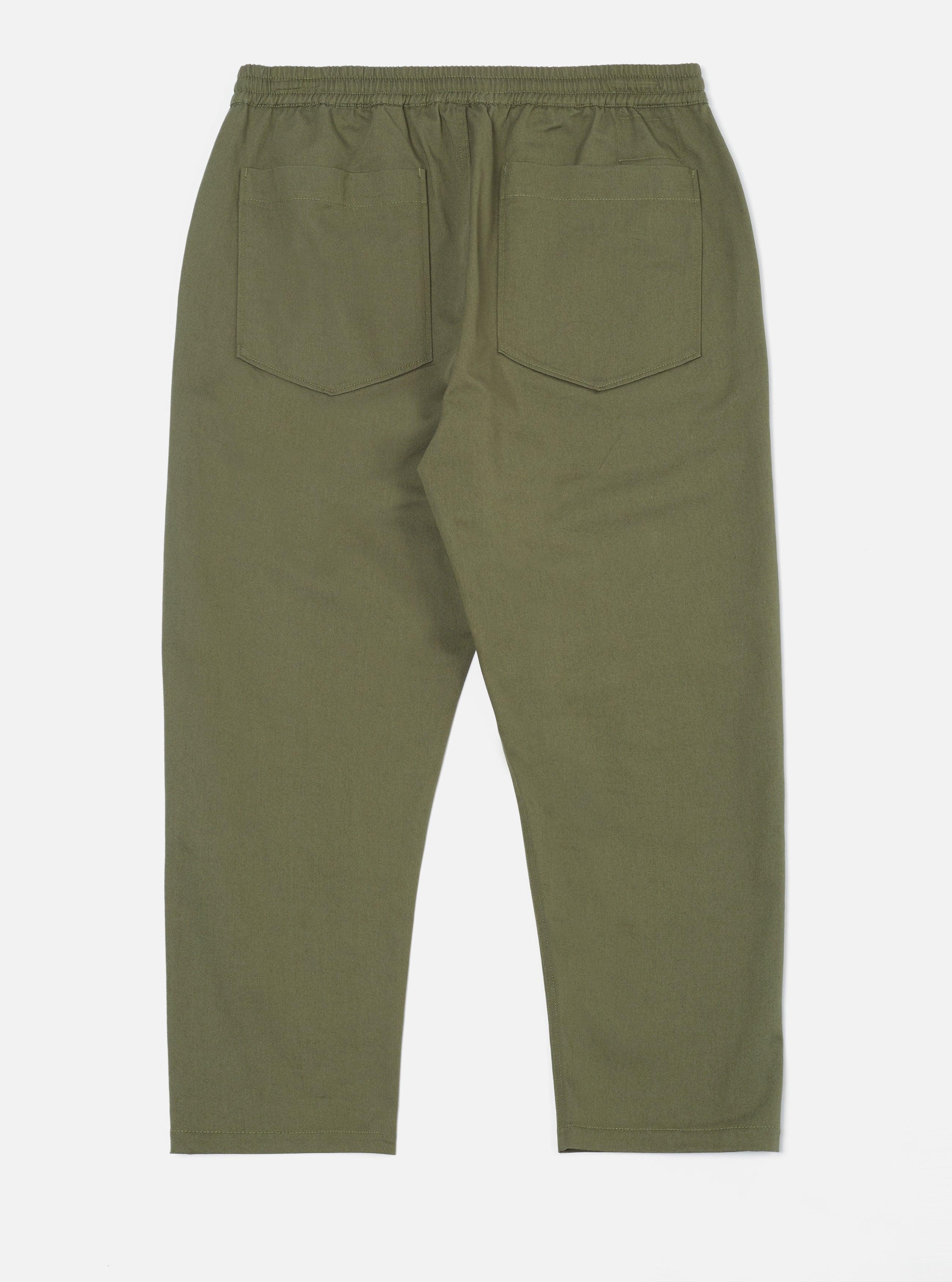 Universal Works Hi Water Trouser in Light Olive Twill Product Image