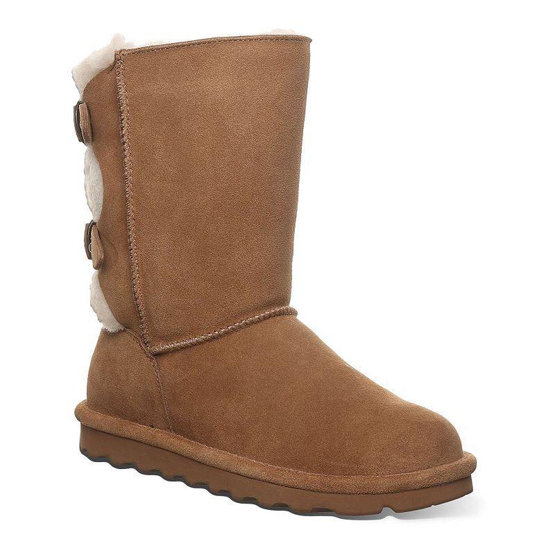 Womens Bearpaw Eloise Faux-Fur Boots Hickory Beige Product Image