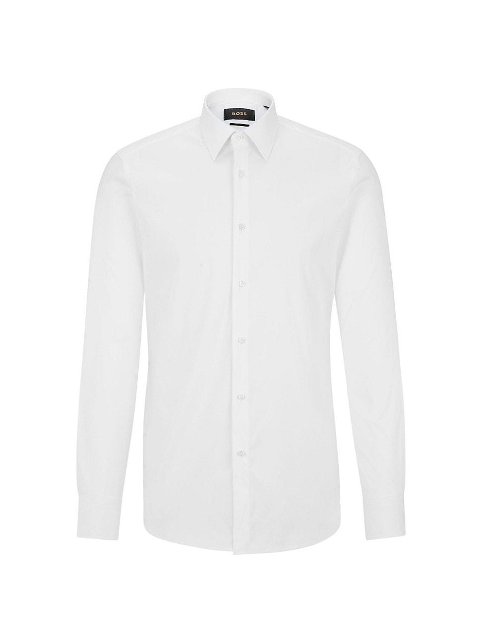 Mens Slim-Fit Shirt In Poplin With Stretch Product Image