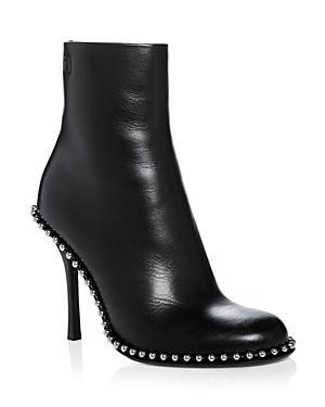 Womens Nova 105MM Bead-Adorned Leather Ankle Boots Product Image