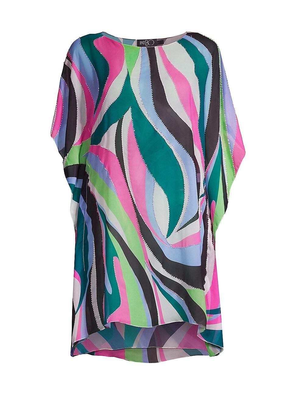 Womens Delos Beaded Colorblocked Caftan Product Image