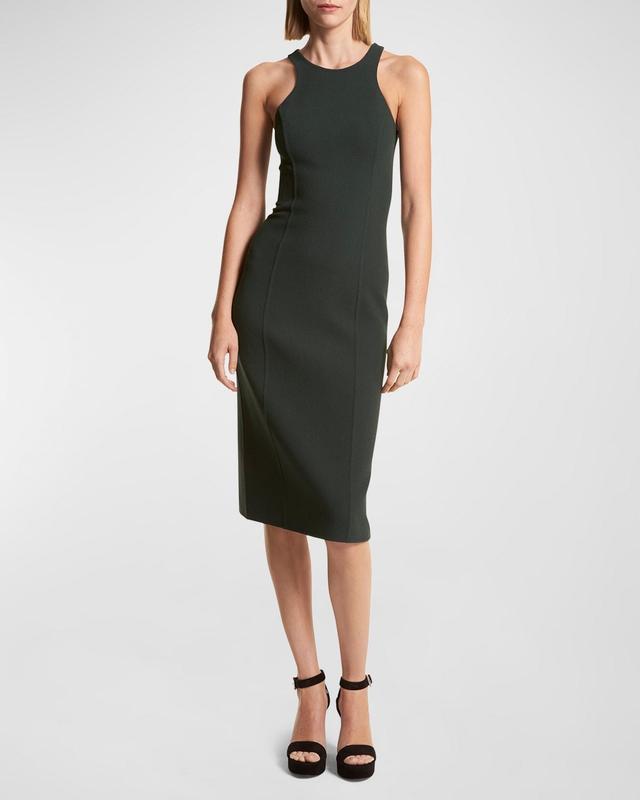 Michael Kors Collection Racerback Virgin Wool Blend Sheath Dress Product Image