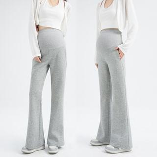 Maternity High Waist Plain Flared Pants Product Image