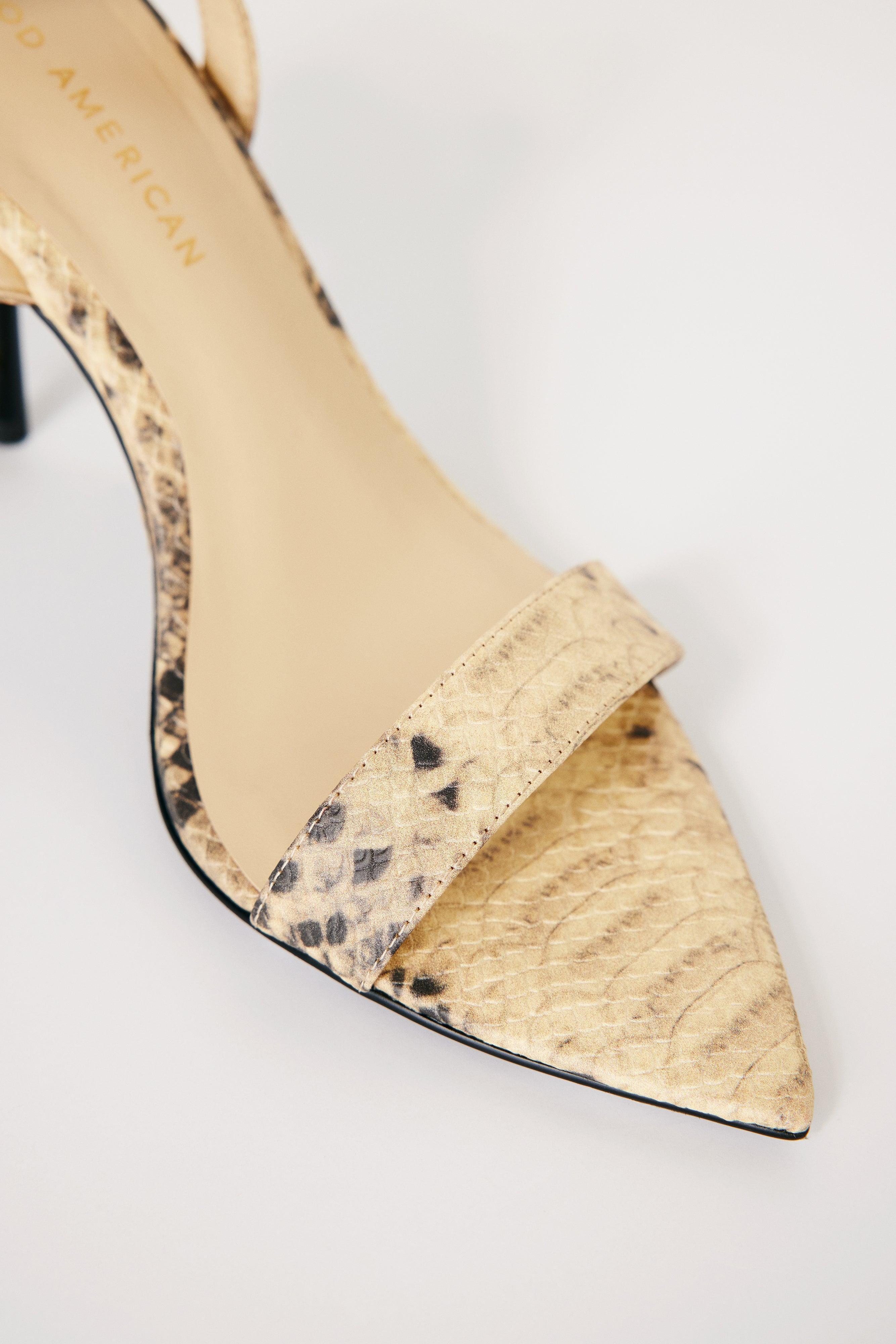 BARELY THERE STRAP HEEL | NPSP PRINT Product Image