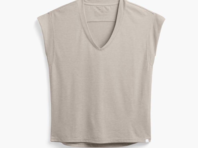 Taupe Women's Composite Merino V-Neck Tee Product Image