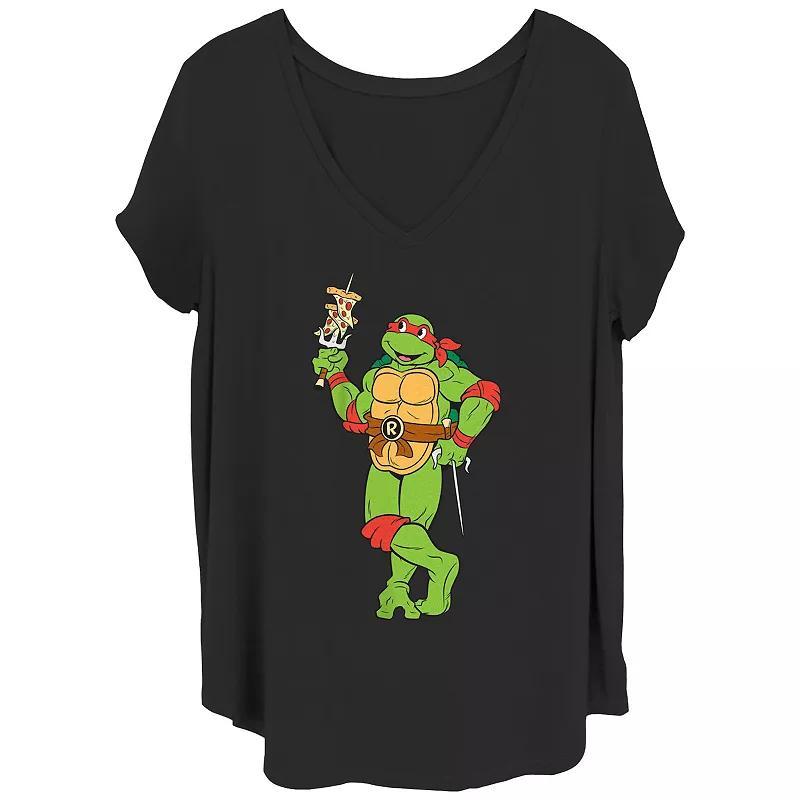 Juniors Plus Size Teenage Mutant Ninja Turtles Pizza Skewer Graphic Tee, Womens Product Image