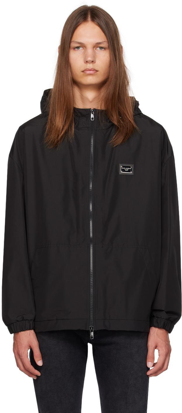 Black Hooded Jacket In N0000 Nero Product Image