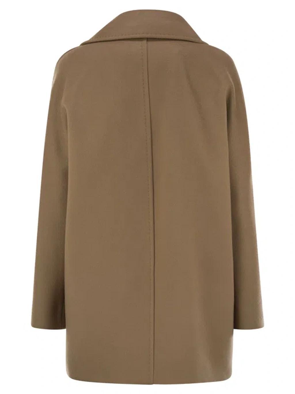 MAX MARA Studio Kent - Double-breasted Wool Caban In Camel Product Image