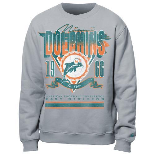 New Era Mens Dolphins Crew Sweatshirt - Grey/Multi Product Image