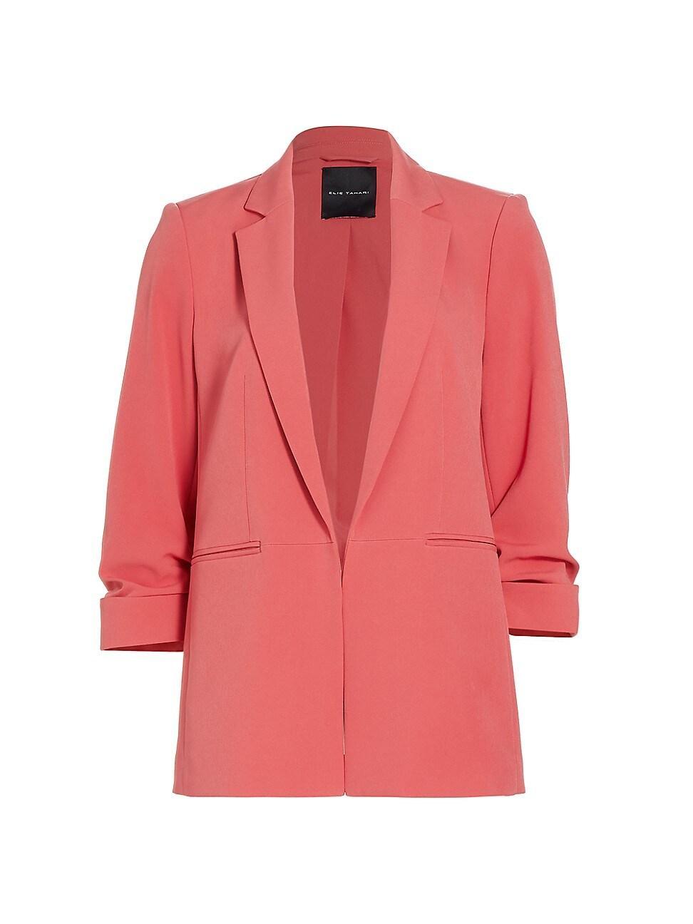 Womens Stella Ruched Open-Front Blazer Product Image