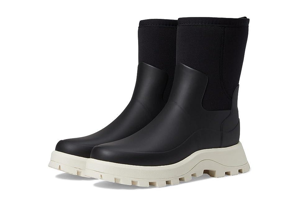 Hunter City Explorer Short Boot (Black/Shaded White) Women's Rain Boots Product Image