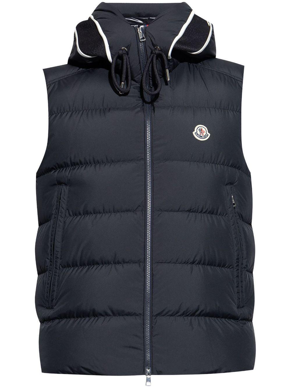 MONCLER Cardamine Down Gilet In Blue Product Image