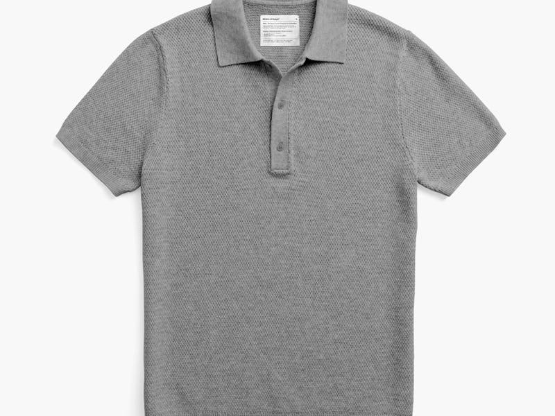 Taupe Heather Men's Atlas Short Sleeve Knit Polo Product Image