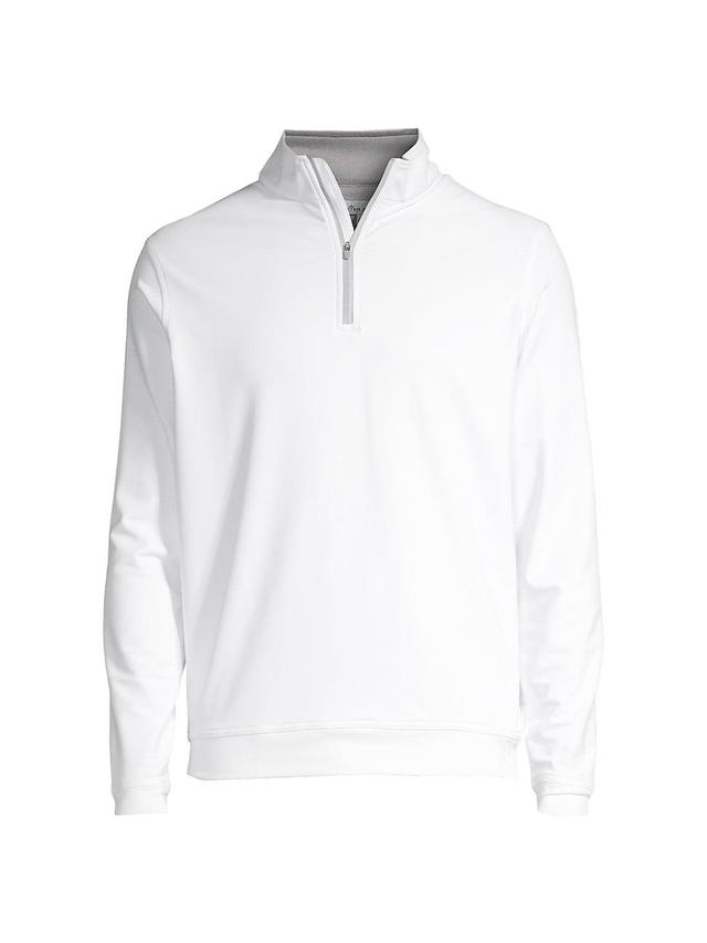 Peter Millar Mens Alcorn State Perth Performance Quarter-Zip | Color: British Grey | Size: L Product Image