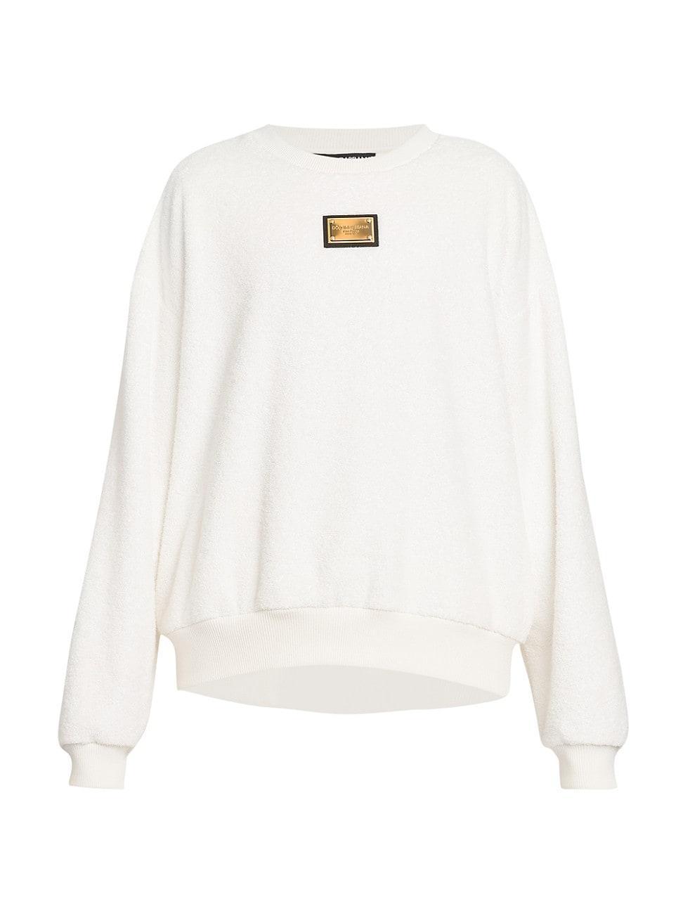 Mens Logo Plaque Sponge Crewneck Sweatshirt Product Image