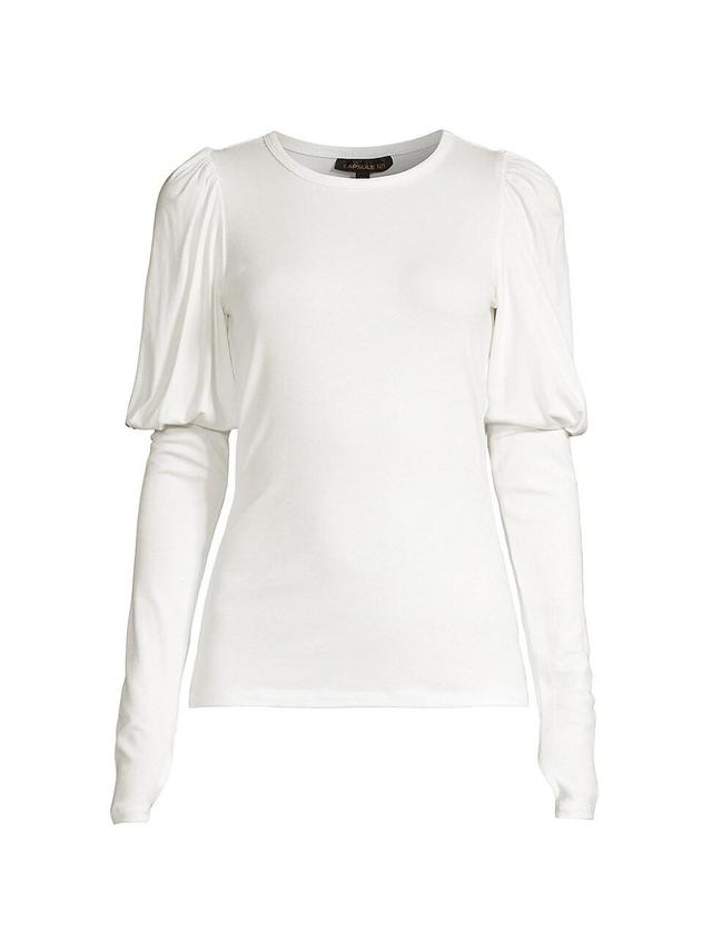 Womens Athena Puff-Sleeve T-Shirt Product Image