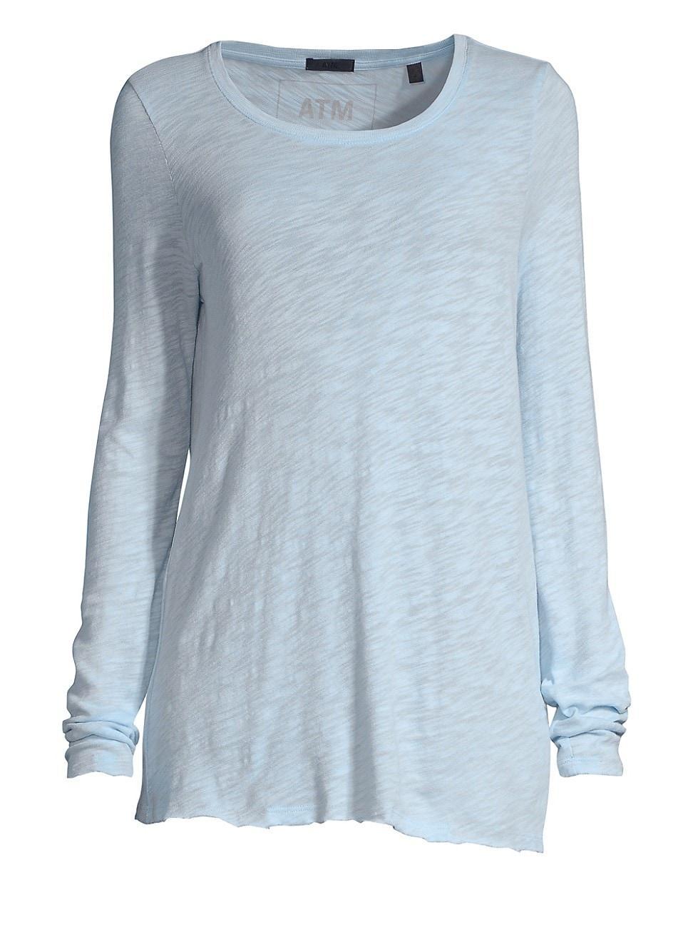 Womens Destroyed Wash Long-Sleeve Slub Jersey Tee Product Image