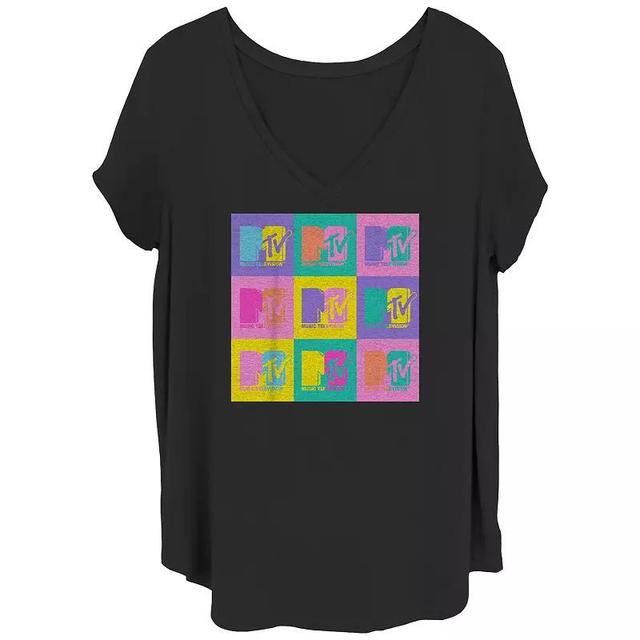 Juniors Plus Size Colorful MTV Graphic Tee, Womens Product Image