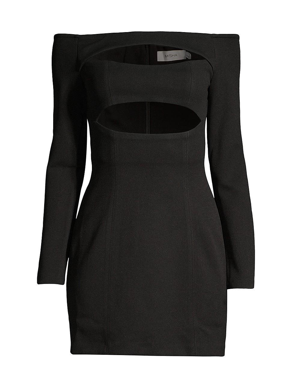 Womens Rosamund Bonded Crepe Cut-Out Minidress Product Image