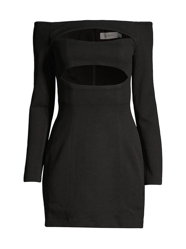 Womens Rosamund Bonded Crepe Cut-Out Minidress Product Image