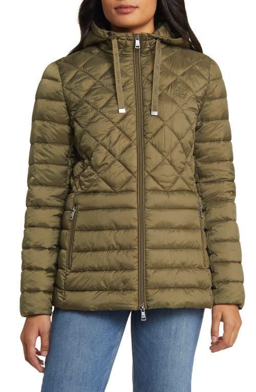 Lauren Ralph Lauren Mix Quilt Hooded Puffer Jacket Product Image