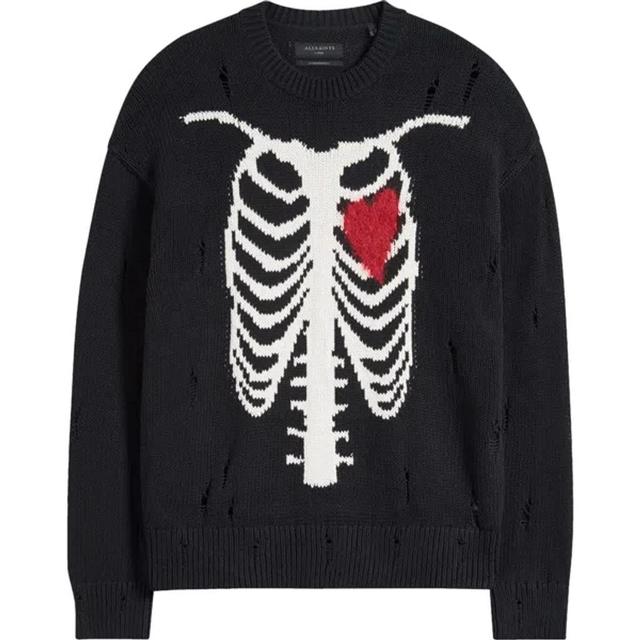 ALLSAINTS Heartcage Crewneck Sweater In Black Product Image