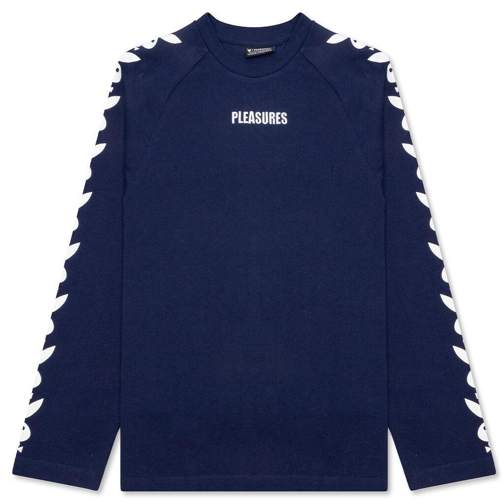 PLEASURES x Playboy PB Raglan L/S - Navy Male Product Image