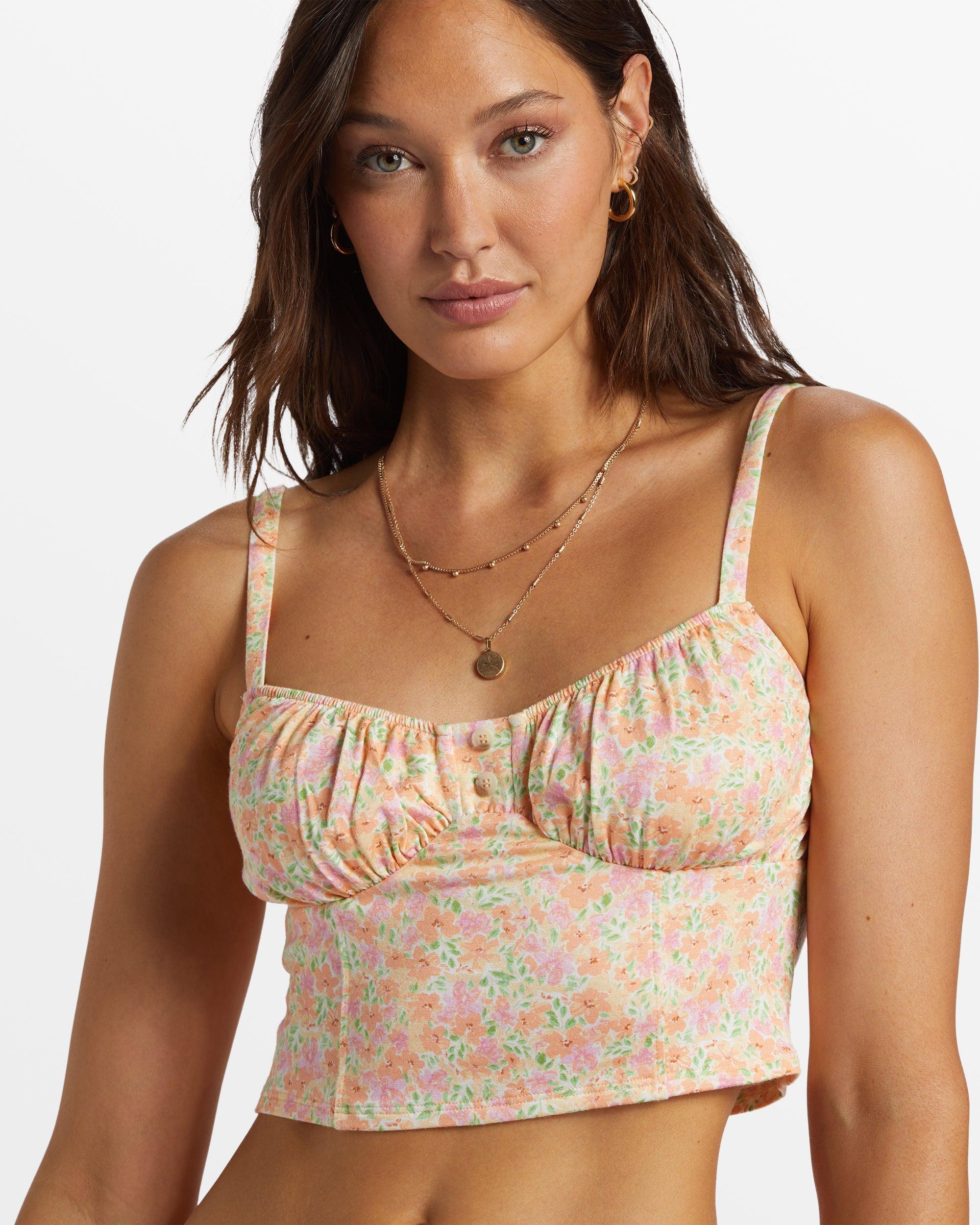 Sweet Days Fitted Tank Top - Tangy Peach Female Product Image