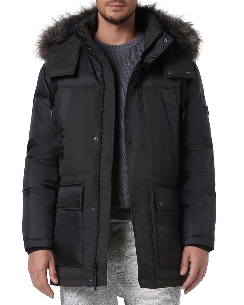 Andrew Marc Tripp Removable Faux Fur Hooded Parka Product Image