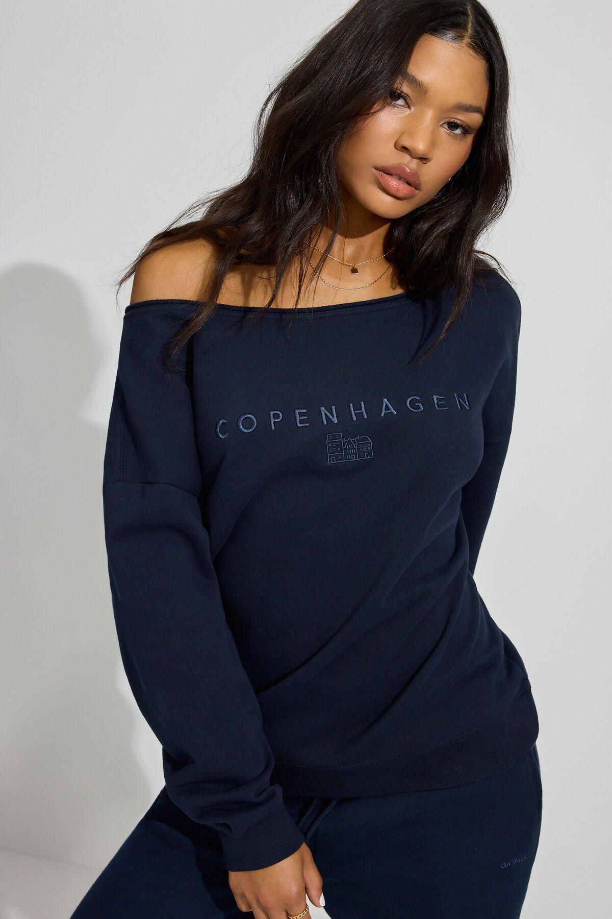 SoftTerry Off Shoulder Sweatshirt Product Image