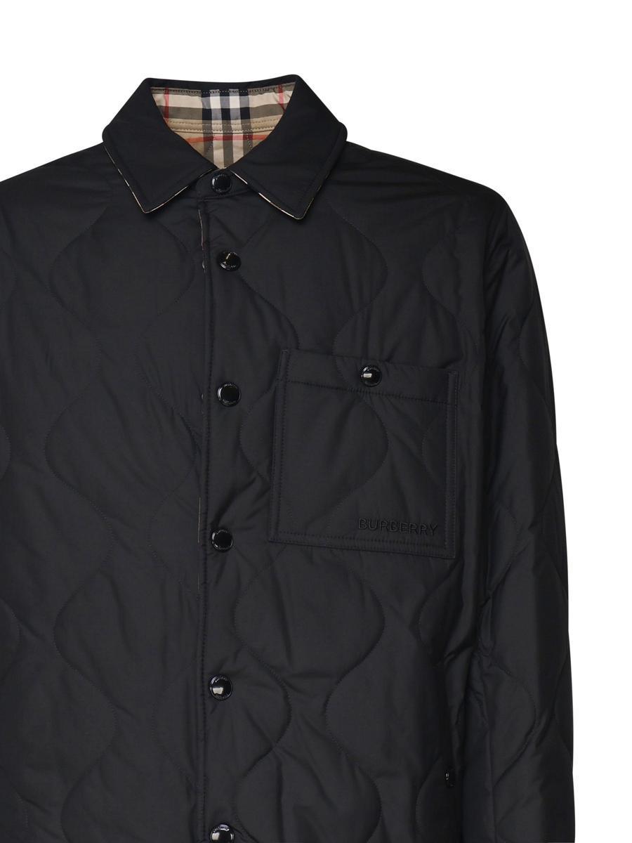 Reversible Windbreaker Jacket In Black, Beige Vintage Check Product Image