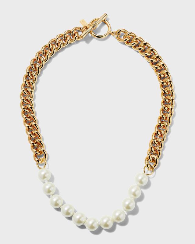 White Pearly Chain Necklace Product Image