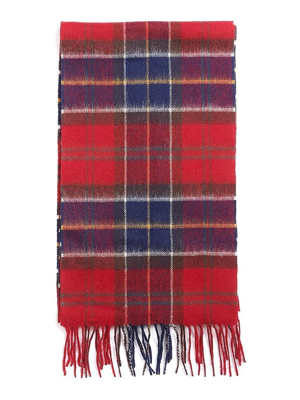 Mens Plaid Wool & Cashmere Scarf Product Image