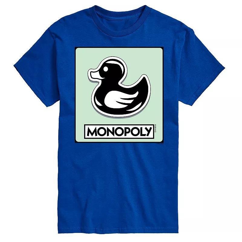 Big & Tall Monopoly Duck Token Graphic Tee, Mens Grey Product Image