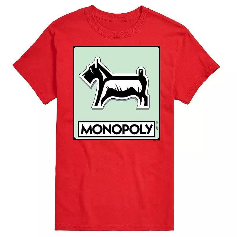 Big & Tall Monopoly Dog Token Graphic Tee, Mens Med Grey Product Image