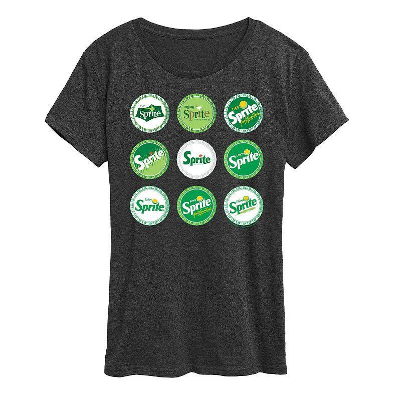 Womens Sprite Bottle Cap Evolution Graphic Tee Grey Gray Product Image