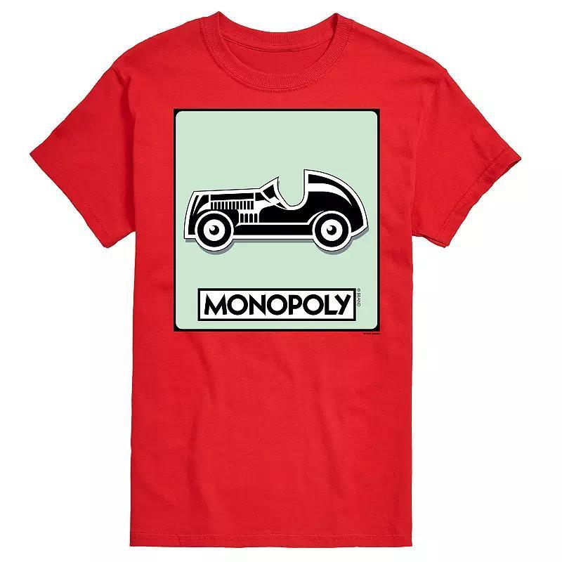 Big & Tall Monopoly Car Game Token Graphic Tee, Mens Med Grey Product Image