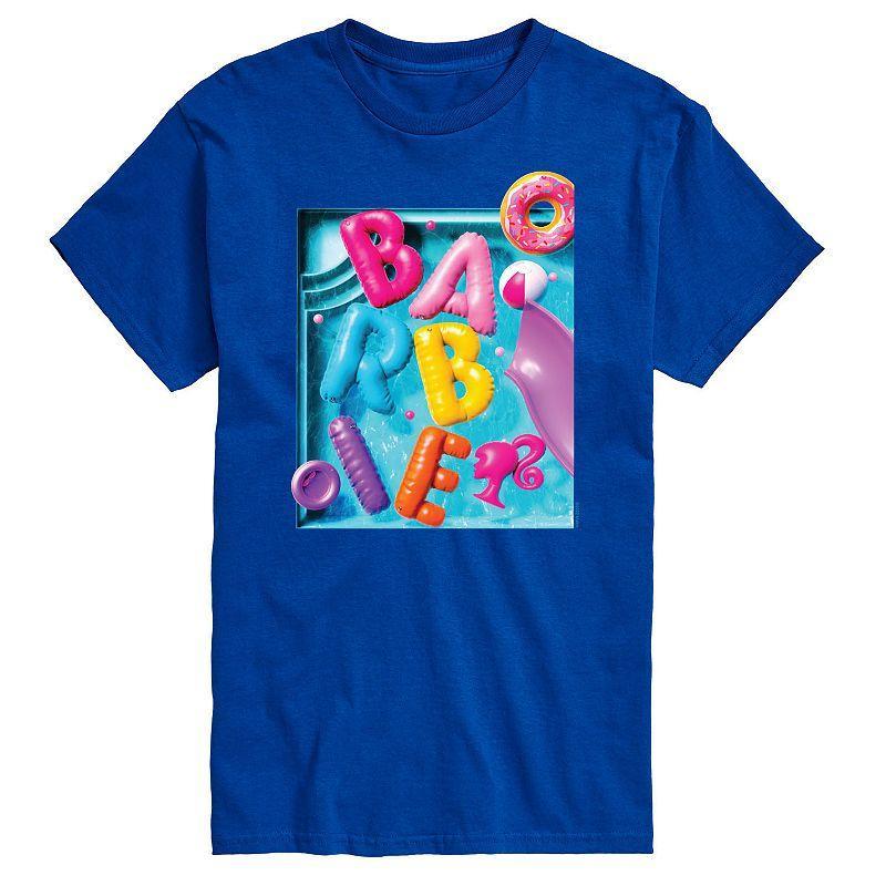 Big & Tall Barbie Dream Summer Pool Floaties Graphic Tee, Mens Med Blue Product Image