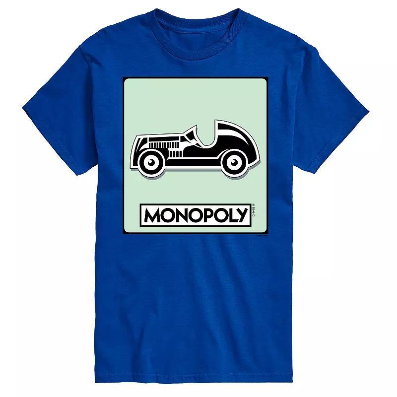 Big & Tall Monopoly Car Game Token Graphic Tee, Mens Med Grey Product Image