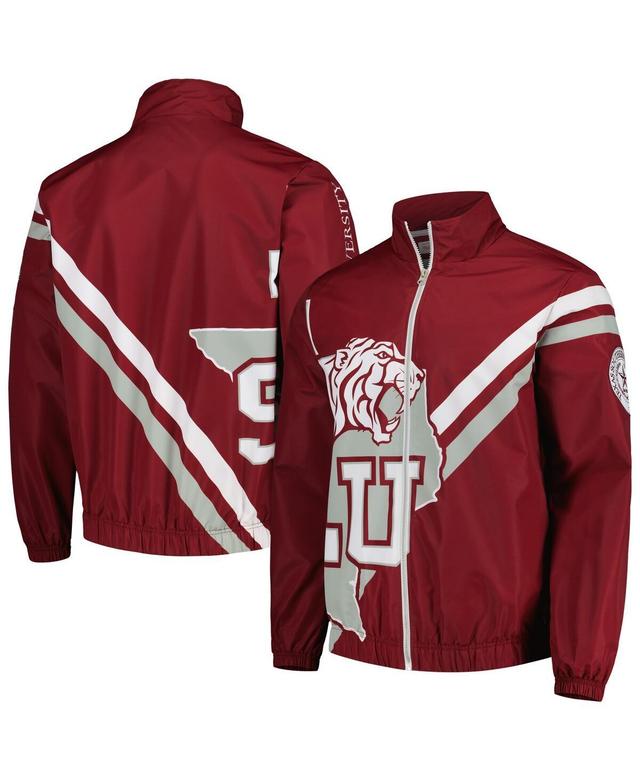 Mens Mitchell & Ness Maroon Texas Southern Tigers Exploded Logo Warm Up Full-Zip Jacket Product Image