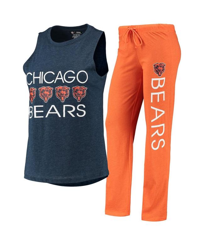 Womens Concepts Sport /Navy Chicago Bears Muscle Tank Top & Pants Sleep Set Product Image