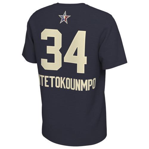 Nike Mens Giannis Antetokounmpo All Star Week East 24 T-Shirt - Navy/White Product Image