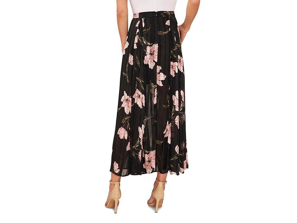 CeCe Floral Pleated Midi Skirt Product Image