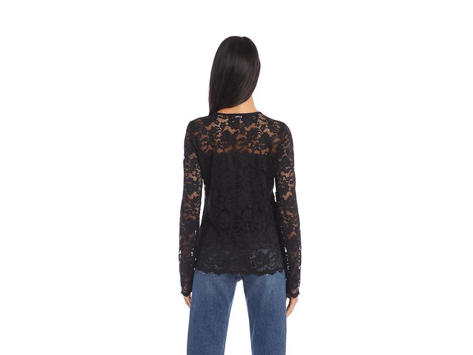 Karen Kane Scalloped Hem Lace Top Women's Clothing Product Image