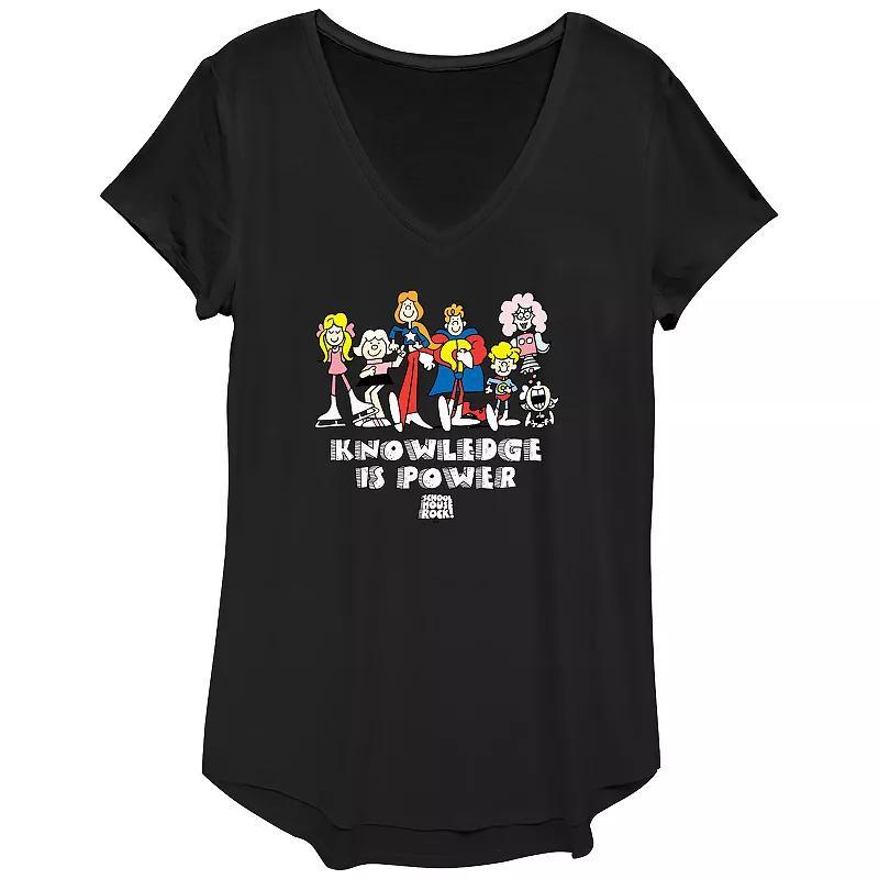 Disneys Schoolhouse Rock! Knowledge Is Power Group Womens Graphic Tee Product Image