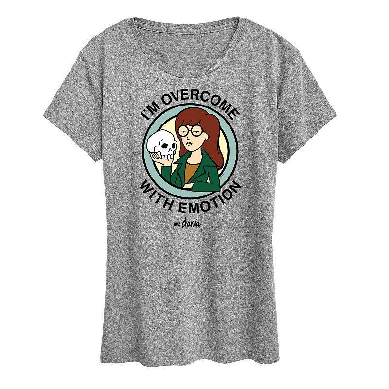 Womens Daria Im Overcome With Emotion Graphic Tee, Girls Grey Gray Product Image